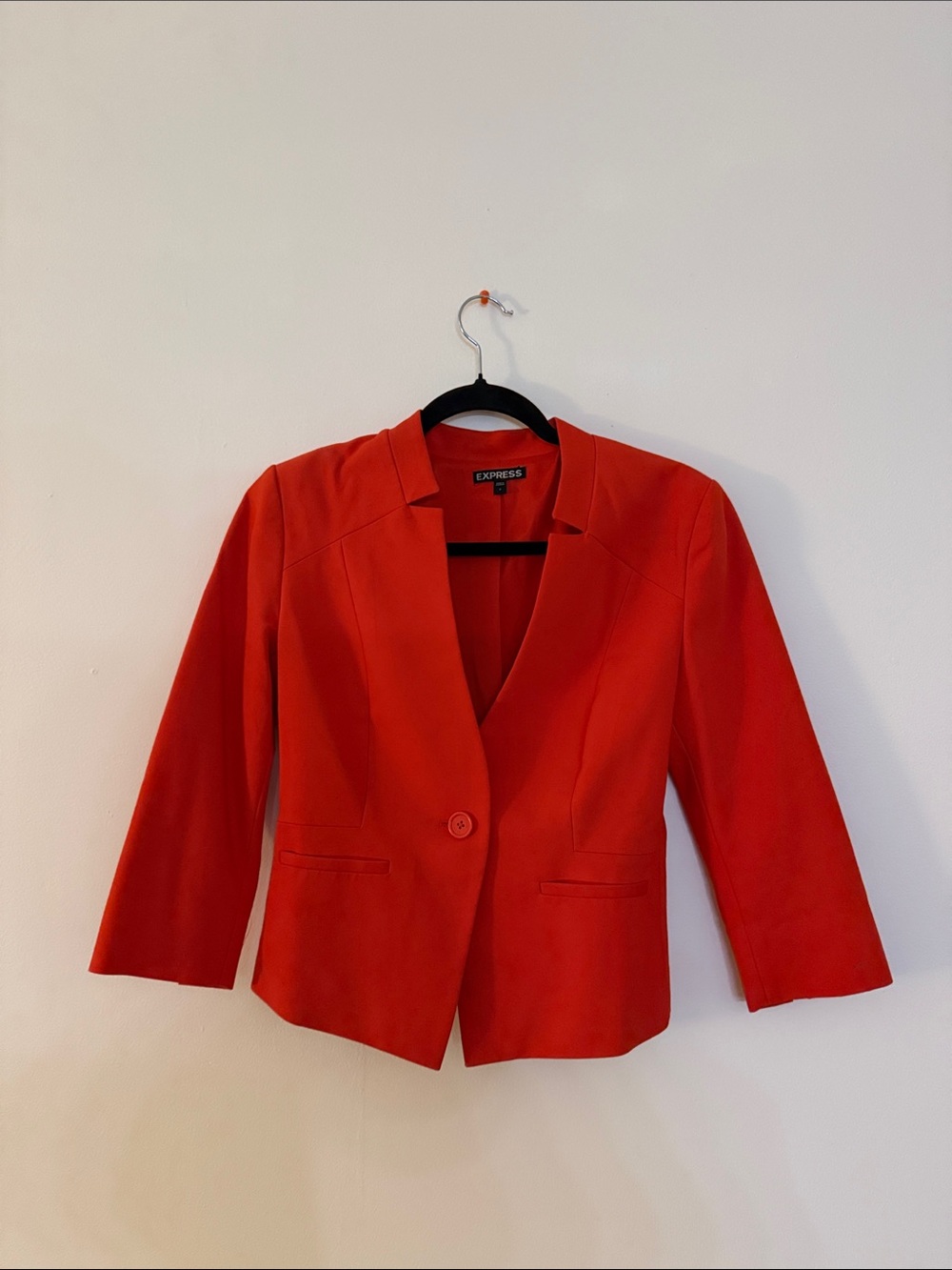Express Orange Red Tailored Blazer Size 2